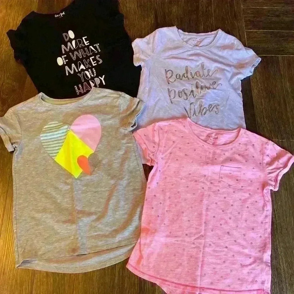 Girls Cat & Jack Short Sleeve Tees, M (8) - Picture 1 of 6